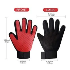 YangYan Cat Grooming Gloves Dog Hair Remover Gentle Deshedding Brush Comb Tool Pet Massage Mitt With Enhanced Long/Short Fur (Color : Blue Left, Size : One Size) -Dog Supply Store 41RISaXST3L