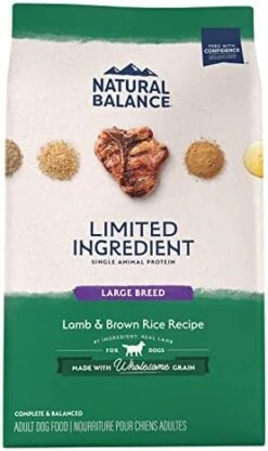 Natural Balance Limited Ingredient Large Breed Adult Dry Dog Food With Healthy Grains, Lamb & Brown Rice Recipe, 26 Pound (Pack Of 1) -Dog Supply Store 41TDYrOXgcL. AC