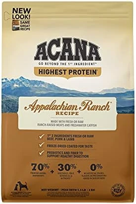 ACANA Highest Protein Dry Dog Food, Grasslands, Lamb And Duck Recipe, 4.5lb 10 ACANA Highest Protein Dry Dog Food, Grasslands, Lamb And Duck Recipe, 4.5lb - Image 8