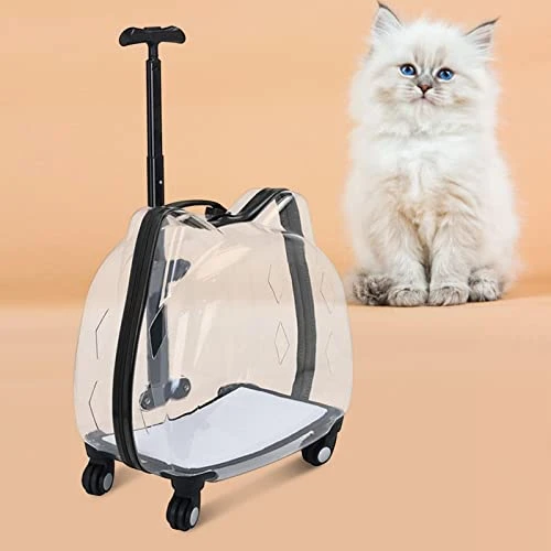 AYENCI Pet Backpack, Portable Trolley Case Carrier, Cat Bubbles Pet Bag Case, Transparent Breathable Cat Trolley, For Small Dogs And Cats (Color : Black) 5 AYENCI Pet Backpack, Portable Trolley Case Carrier, Cat Bubbles Pet Bag Case, Transparent Breathable Cat Trolley, For Small Dogs And Cats (Color : Black) - Image 3