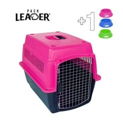 PACK LEADER Duna Travel Carrier Cage For Medium Breeds Or Cats Rigid Material Portable With Metal Door Up To 13 Kg Size 52 X 58 X 71 Cm Includes A Food Plate | Pink 10 PACK LEADER Duna Travel Carrier Cage For Medium Breeds Or Cats Rigid Material Portable With Metal Door Up To 13 Kg Size 52 X 58 X 71 Cm Includes A Food Plate | Pink -Dog Supply Store 41V3fjntFKL