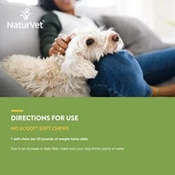 NaturVet - No Scoot For Dogs - 120 Soft Chews - Plus Pumpkin - Supports Healthy Anal Gland & Bowel Function - Enhanced With Beet Pulp & Psyllium Husk 14 NaturVet - No Scoot For Dogs - 120 Soft Chews - Plus Pumpkin - Supports Healthy Anal Gland & Bowel Function - Enhanced With Beet Pulp & Psyllium Husk -Dog Supply Store 41V94rMFx4L