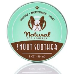 Natural Dog Company Snout Soother Dog Nose Balm, 2 Oz. Tin, Dog Balm For Paws And Nose, Moisturizes & Soothes Dry Cracked Noses, Plant Based Nose Cream For Dogs