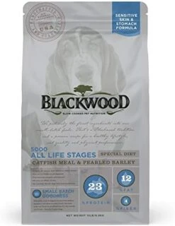 Blackwood Dog Food Made In USA Slow Cooked Dry Dog Food [Sensitive Skin And Stomach Dog Food To Solve Food Sensitivities Naturally], Catfish & Pearled Barley Recipe, 5 Lb. Bag -Dog Supply Store 41XUyEbaypL. AC