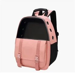 AYENCI Pet Backpack, Pet Bag Portable Backpack Dog Cat Breathable Pet Bag Travel Accessories Pet Supplies (Color : Pink 2)