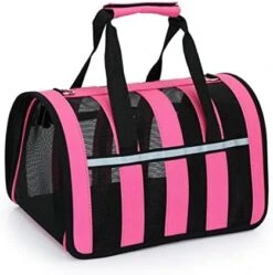 LEFEDA Dog Soft-Sided Travel Carrier Portable Pet Dog Cat Airline Bags Mesh Window Travelling Carrying Bag For Small Medium Dog Pet Backpack Carrier (Color : Greed) 24 LEFEDA Dog Soft-Sided Travel Carrier Portable Pet Dog Cat Airline Bags Mesh Window Travelling Carrying Bag For Small Medium Dog Pet Backpack Carrier (Color : Greed) -Dog Supply Store 41XoLbaRJoL. AC