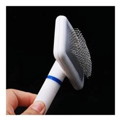 YangYan Pet Dog Cat Puppy Hair Shedding Grooming Trimmer Fur Comb Brush Slicker Tool (Color : White, Size : 55 X 100mm Approx) -Dog Supply Store 41Xsm43lujL