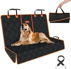 Furpezoo Dog Car Seat Cover For Back Seat (135x122cm), 100% Waterproof & Nonslip Car Weat Cover Bench With Side Flaps Protector, Pet Car Boot Liner Scratch Proof Back Seat, For Cars, Trucks & SUVs -Dog Supply Store 41YXV9hCLaL. AC