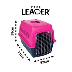 PACK LEADER Duna Travel Carrier Cage For Medium Breeds Or Cats Rigid Material Portable With Metal Door Up To 13 Kg Size 52 X 58 X 71 Cm Includes A Food Plate | Pink 11 PACK LEADER Duna Travel Carrier Cage For Medium Breeds Or Cats Rigid Material Portable With Metal Door Up To 13 Kg Size 52 X 58 X 71 Cm Includes A Food Plate | Pink -Dog Supply Store 41ZIq70mP9L