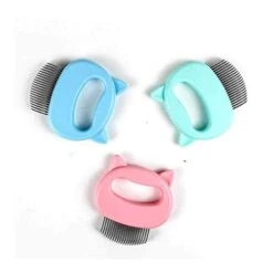 YangYan Pet Comb Pet Cat Grooming Massage Brush Shell Shaped Handle Cat Hair Remover Pet Grooming Massage Tool (Color : Black) -Dog Supply Store 41ZufYGeVfL