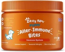 Zesty Paws Dog Allergy Relief - Anti Itch Supplement - Omega 3 Probiotics For Dogs - Salmon Oil Digestive Health - Soft Chews For Skin & Seasonal Allergies - With Epicor Pets - Lamb - 50 Count -Dog Supply Store 41aW1T9JzCL. AC