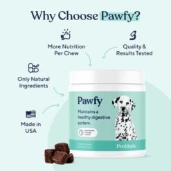 Pawfy Probiotic Soft Chews | Digestive | Gut | Immune Support | Diarrhea & Constipation Relief | Allergy Response & More -Dog Supply Store 41bcrt73IXL