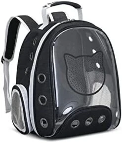 JOZZY Pet Travel Bag Pet Backpack, Solid Color Cat Bag, Transparent Space Bag, Go Out Portable Space Capsule Dog Backpack (Color : Gray) -Dog Supply Store 41cYma5sPPL. AC