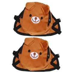 Stuffed Puppy 2pcs Dog Accessories For Small Dogs Dog Crate Accessories Cute Backpack Pet Cat Shoulder Bag Stuffed Shoulder Bags The Cow Pet Bag Plush Backpack Multipurpose Brown