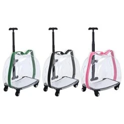 AYENCI Pet Backpack, Portable Trolley Case Carrier, Cat Bubbles Pet Bag Case, Transparent Breathable Cat Trolley, For Small Dogs And Cats (Color : Black)