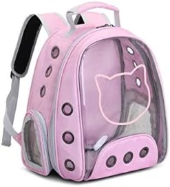 JOZZY Pet Travel Bag Pet Backpack, Solid Color Cat Bag, Transparent Space Bag, Go Out Portable Space Capsule Dog Backpack (Color : Gray) -Dog Supply Store 41f3 Jl55LL. AC
