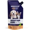 MIRACLE VET High Calorie Weight Gainer For Dogs & Cats 4-in-1 - Mass, Recovery, Appetite Stimulant - Vet-Reviewed - 2,400 Kcal - 16 Oz -Dog Supply Store 41faLvItC8L