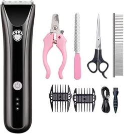 GENERIC Pet Clippers Low Noise Rechargeable Cordless Electric Quiet Body Wash Grade 7 Waterproof Hair Clippers Set Pet Supplies For Small Dogs Clearance (Black, One Size) -Dog Supply Store 41gYseHwUL. AC 1