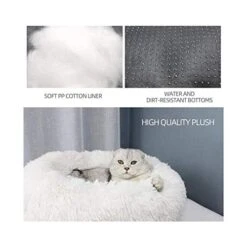 YangYan New Style Super Soft Dog Bed Round Washable Long Plush Dog Kennel Cat House Velvet Mats Sofa For Chihuahua Dog Basket Pet Bed (Color : I, Size : S 40cm) -Dog Supply Store 41grClHJsnL