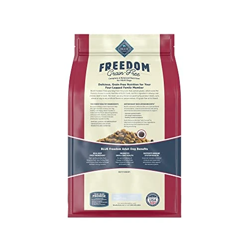 Blue Buffalo Freedom Grain Free Natural Adult Dry Dog Food, Beef 4-lb 4 Blue Buffalo Freedom Grain Free Natural Adult Dry Dog Food, Beef 4-lb - Image 2