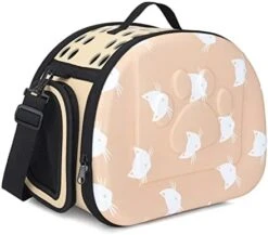 LEFEDA Travel Pet Bag Cat Flower Carriers Bags Breathable Pink Folding Small Dog Outdoor Shoulder Bag Folding Cats Pet Carrying Pet Backpack Carrier (Color : Pink) -Dog Supply Store 41huEkwTgL. AC