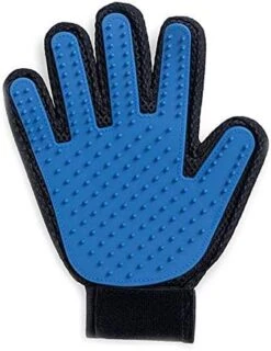 YangYan Cat Grooming Gloves Dog Hair Remover Gentle Deshedding Brush Comb Tool Pet Massage Mitt With Enhanced Long/Short Fur (Color : Blue Left, Size : One Size) -Dog Supply Store 41iVZasaXqL. AC