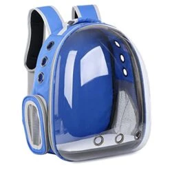 AYENCI Pet Backpack, Cat Carrier Bags Cat Cage Transport Backpack Bag Travel Pet Portable Breathable Dog Backpack Transparent Bag Carrier Pet For Cat (Color : Blue)