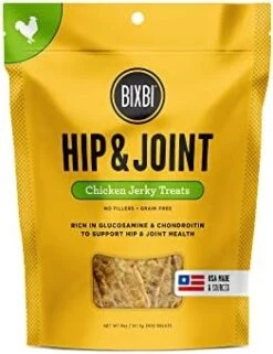 BIXBI Hip & Joint Support Beef Liver Jerky Dog Treats, 12 Oz - USA Made Grain Free Dog Treats - Glucosamine, Chondroitin For Dogs - High In Protein, Antioxidant Rich, Whole Food Nutrition, No Fillers -Dog Supply Store 41ipsa zYwL. AC