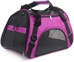 LEFEDA Soft-Sided Carriers Portable Pet Bag Pink Dog Carrier Bags Blue Cat Carrier Outgoing Travel Breathable Pets Handbag Pet Backpack Carrier (Color : Black, Size : S 43X22X26cm) -Dog Supply Store 41irSzdXvL. AC 2
