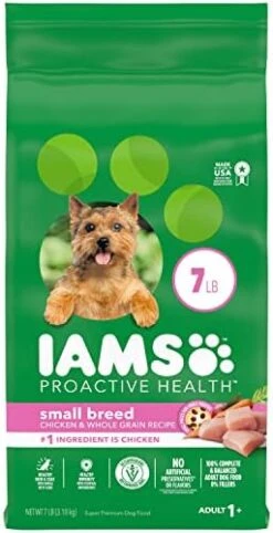 IAMS Small & Toy Breed Adult Dry Dog Food For Small Dogs With Real Chicken, 7 Lb. Bag -Dog Supply Store 41jAbW3HNJL. AC