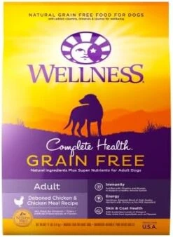 Wellness Complete Health Grain-Free Small Breed Dry Dog Food, Natural Ingredients, Made In USA With Real Turkey, For All Lifestages (Turkey, Chicken & Salmon, 4-Pound Bag) -Dog Supply Store 41jAhVCh6UL. AC