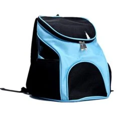 LEFEDA Pet Carrier Bag Cat Backpack Portable Collapsible Breathable For Medium Cat Dog Backpacks Outdoor Front Bag Mesh Backpack Pet Backpack Carrier (Color : Blue)
