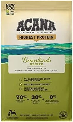 ACANA Highest Protein Dry Dog Food, Grasslands, Lamb And Duck Recipe, 4.5lb 26 ACANA Highest Protein Dry Dog Food, Grasslands, Lamb And Duck Recipe, 4.5lb -Dog Supply Store 41jcsEidPqL. AC