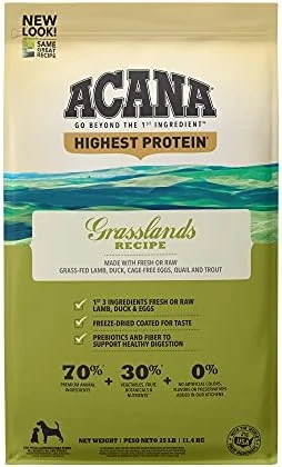 ACANA Highest Protein Dry Dog Food, Grasslands, Lamb And Duck Recipe, 4.5lb 14 ACANA Highest Protein Dry Dog Food, Grasslands, Lamb And Duck Recipe, 4.5lb - Image 12
