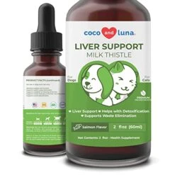 Milk Thistle For Dogs And Cats – Liver Support For Dogs And Cats, Milk Thistle Liver Detox, Dog Liver Supplement, Supplements For Dogs And Cats, Cat And Dog Detox – 2oz (60ml)