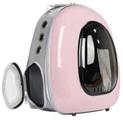 LEFEDA Window Breathable Travel Bag Astronaut Space Capsule Pet Carrier Backpack For Cat Dog Pet Backpack Carrier (Color : Pink, Size : M)