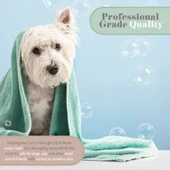 Begley's Natural Pet Detangling Spray - Premium Essential Oil Scented Detangler Spray For Dogs, Puppies & Cats - Dog Leave In Conditioner Spray - Dematting Spray For Dogs & Pets - 16 Oz, Baby Powder -Dog Supply Store 41kWZ2WeUhL