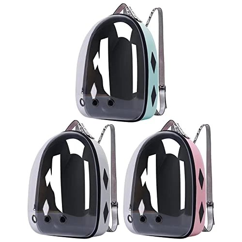 LEFEDA Pet Cat Bag Carrier For Dog Backpack Bubble Capsule Portable Transparent Breathable Opening Design Handbag Pet Backpack Carrier (Color : Pink Bag) 5 LEFEDA Pet Cat Bag Carrier For Dog Backpack Bubble Capsule Portable Transparent Breathable Opening Design Handbag Pet Backpack Carrier (Color : Pink Bag) - Image 3