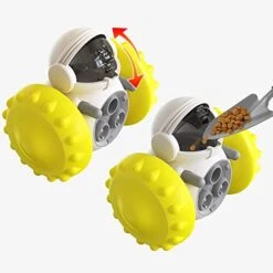 Pet Treat Dispensing Puzzle Slow Feeder Toys For Small And Medium Dogs,Fun Multifunction Interactive Chase Dog Cat Toys,Pet Leaky Food Tumbler Toy, Great Alternative To Dog Bowl For Dogs (Yellow) -Dog Supply Store 41lz7CIOhOL