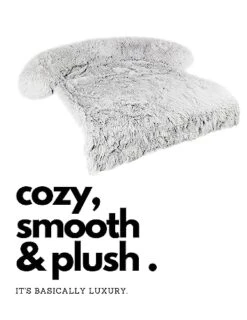 GENERIC Ms. Tin's Pet Things Multipurpose Fluffy, Plush And Soft Pet Bed Mat And Furniture Cover, Washable Bed For Cats And Dogs (Medium, Light Gray) -Dog Supply Store 41lzcQCAsKL