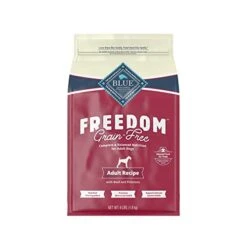 Blue Buffalo Freedom Grain Free Natural Adult Dry Dog Food, Beef 4-lb