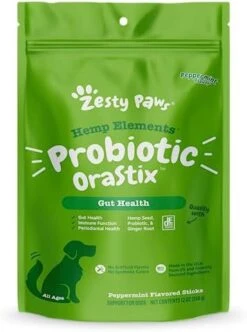 Zesty Paws OraStix For Dogs - Aller-Immune Sticks With Hemp Seed Turmeric EpiCor Pets Fish Oil Supports Immune Function Seasonal Allergies Skin Health Healthy Teeth Gum Blend 12oz -Dog Supply Store 41m5JZ3nDjL. AC