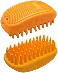 Kuntrona Pet Dog Cat Bath Brush Comb Comfortable Glove Hair Fur Grooming Cleaning Massage Dogs Cats Brush Pet Supplies Orange M -Dog Supply Store 41nKnh2FLiL. AC