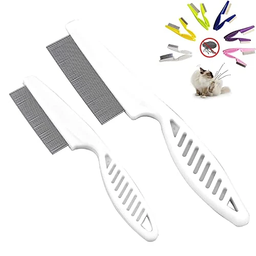 Zentric Magic Pet Comb, Zentric Multifunctional Pet Hair Comb Flea And Tear Stain Removal,dog Comb, Flea Comb For Dogs And Cats, Pet Comb (1 Pair, White) 2 Zentric Magic Pet Comb, Zentric Multifunctional Pet Hair Comb Flea And Tear Stain Removal,dog Comb, Flea Comb For Dogs And Cats, Pet Comb (1 Pair, White)