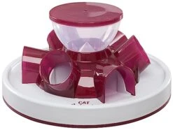 TRIXIE Pet Products Tunnel Self Feeder For Cats, Cranberry