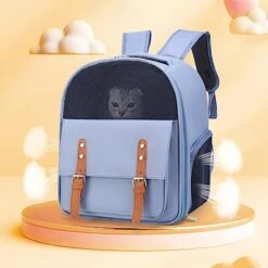 Pet Space Capsule Backpack, Small Medium Cat Puppy Dog Carrier, Pet Carrier For Travel Hiking Walking Camping Blue -Dog Supply Store 41pB8H642GL