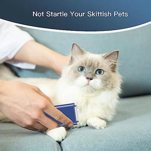 LEMULEGU Extra Safe High Speed Powerful Waterproof Mini Electric Pet Hair Grooming Trimmer Kits Rechargeable Cordless Hair Clippers For Cats And Dogs LGL100 Blue 5 LEMULEGU Extra Safe High Speed Powerful Waterproof Mini Electric Pet Hair Grooming Trimmer Kits Rechargeable Cordless Hair Clippers For Cats And Dogs LGL100 Blue - Image 3