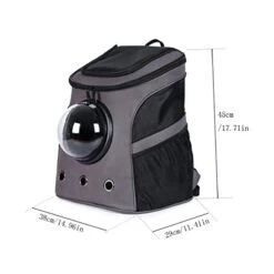 LEFEDA Pet Backpack Portable Space Capsule Breathable Window Cat Back Dog Bag Pet Supplies Accessories Portable Travel Bag Pet Backpack Carrier (Color : Gray) -Dog Supply Store 41pWUOLyLaL