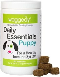 Waggedy Puppy Vitamin Chews –60 Chewy Multivitamins, Full Spectrum Functional Treats, Large Or Small Breed Puppy Supplement: Joint, Digestion, Immune System, Eyes & Coat 4.6 Oz. USA, Time Released 18 Waggedy Puppy Vitamin Chews –60 Chewy Multivitamins, Full Spectrum Functional Treats, Large Or Small Breed Puppy Supplement: Joint, Digestion, Immune System, Eyes & Coat 4.6 Oz. USA, Time Released -Dog Supply Store 41pX9Bzd3SS. AC