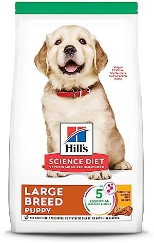 Hill's Science Diet Dry Dog Food, Puppy, Large Breeds, With Real Meat And Whole Grains, Chicken Meal And Oats Recipe, 15.5 Lb. Bag 11 Hill's Science Diet Dry Dog Food, Puppy, Large Breeds, With Real Meat And Whole Grains, Chicken Meal And Oats Recipe, 15.5 Lb. Bag - Image 9